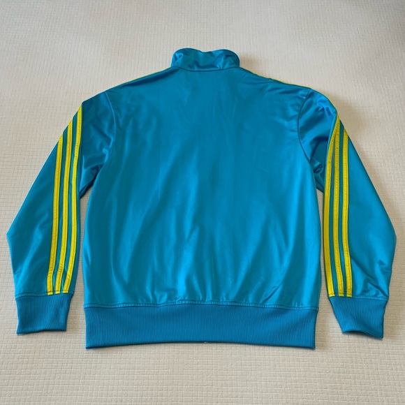 Adidas turquoise and yellow track jacket - Picture 3 of 16